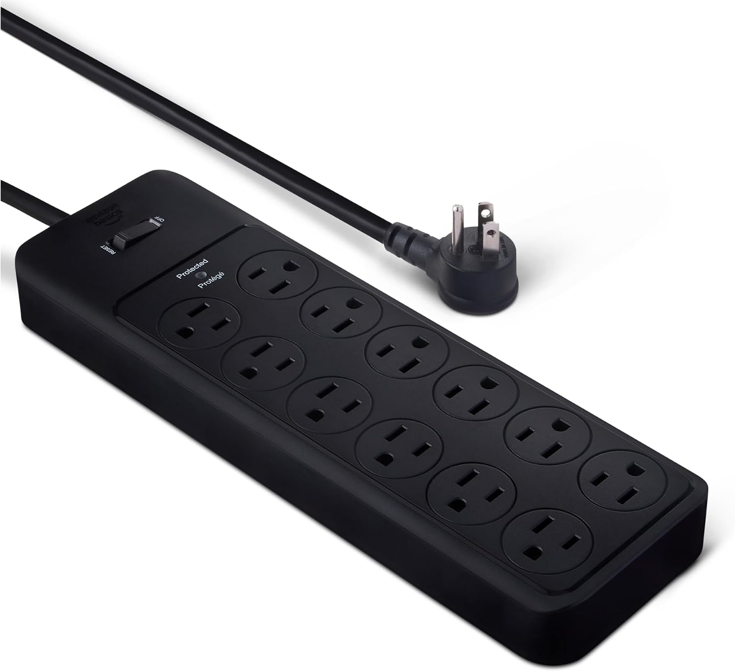 Amazon Basics 12-Outlet Surge Protector Power Strip, 4000 Joules, 8ft Extension Cord...