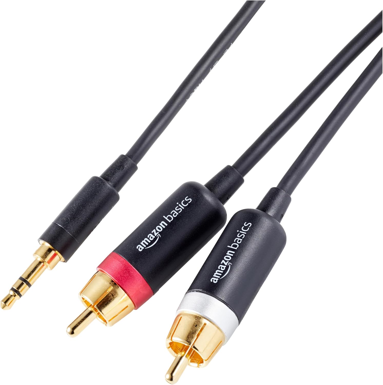 Amazon Basics 3.5mm Aux to 2 RCA Audio Cable for Amplifiers, Active Speakers, Smartphones...