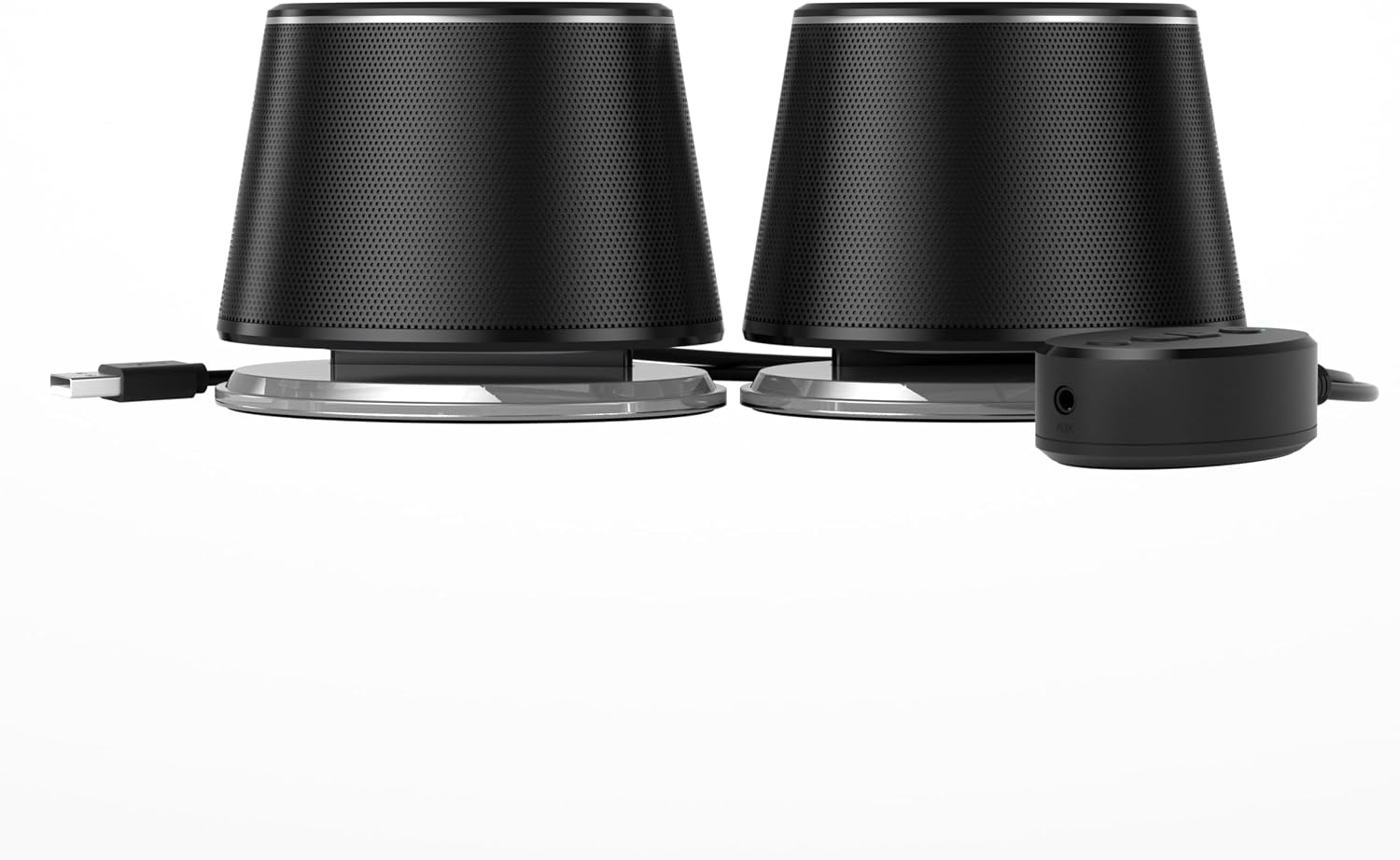 Amazon Basics Bluetooth Computer Speakers with USB 3.0, LED Blue Lighting, Volume Control...
