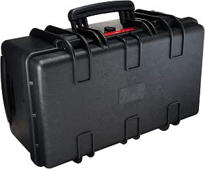 Amazon Basics Hard Protective Camera Case with Wheels, Large, Black, 22"L x 14"W x 9.8"H