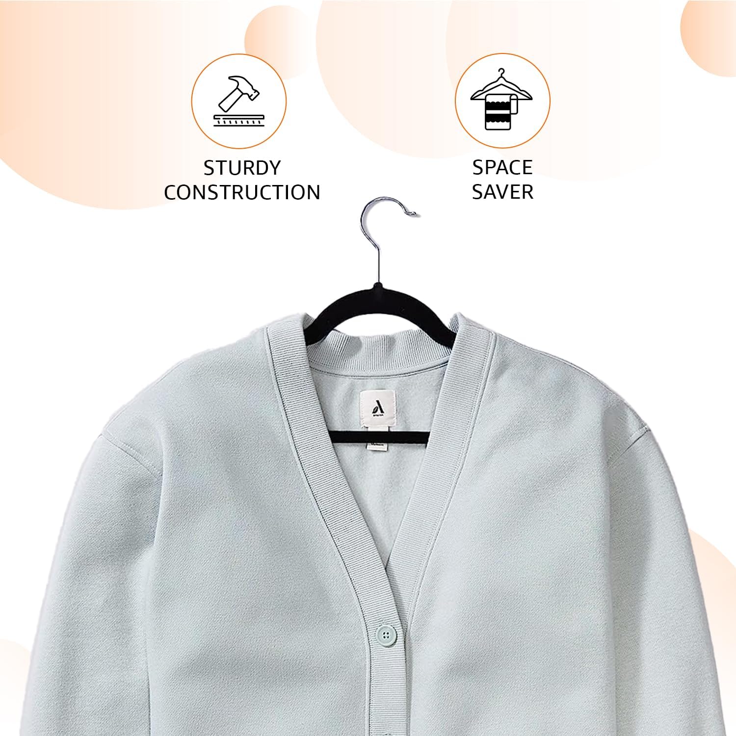 Amazon Basics Slim Velvet Non-Slip Space Saving Suit Clothes Hangers for Closet... image