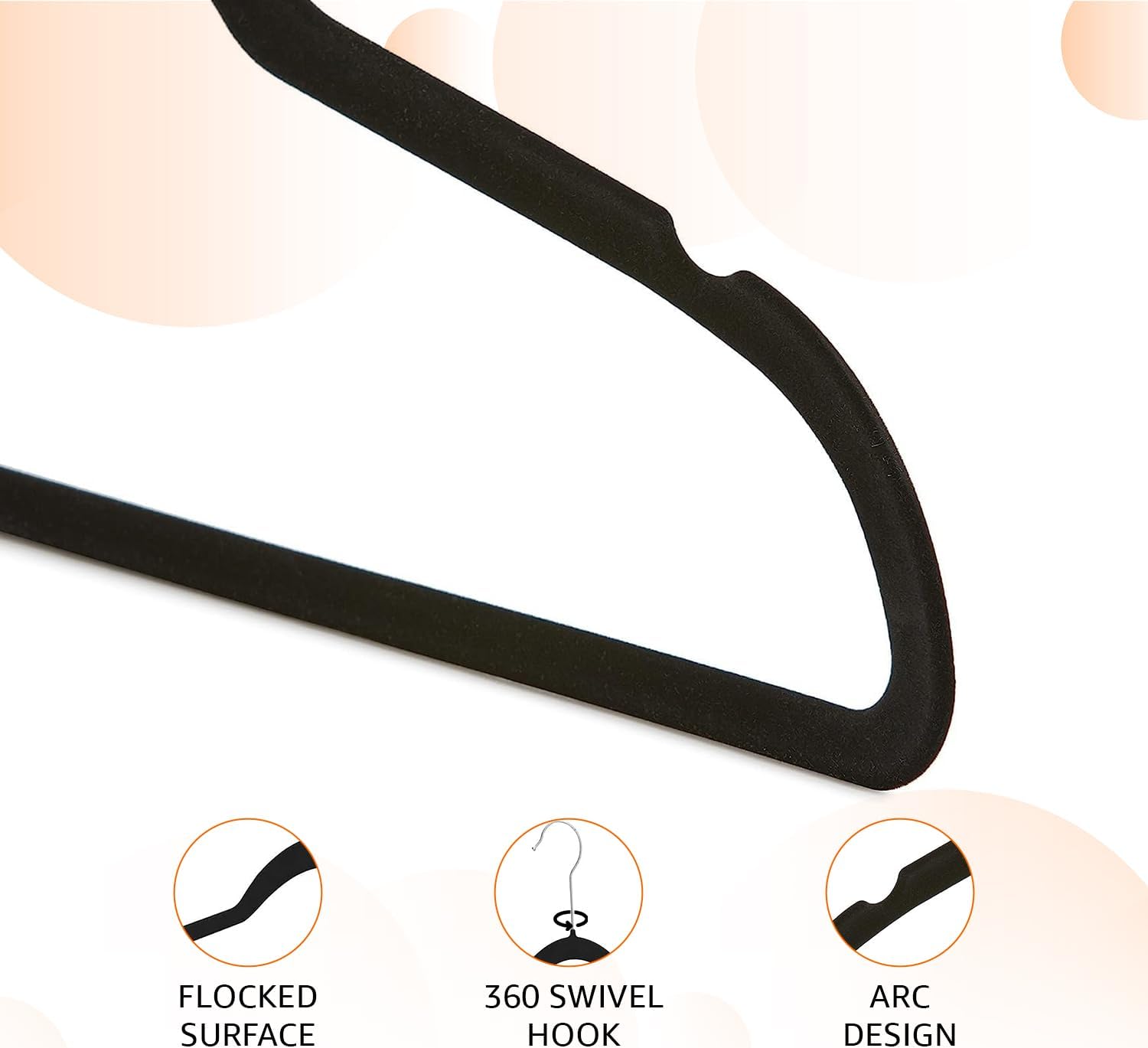 Amazon Basics Slim Velvet Non-Slip Space Saving Suit Clothes Hangers for Closet... image