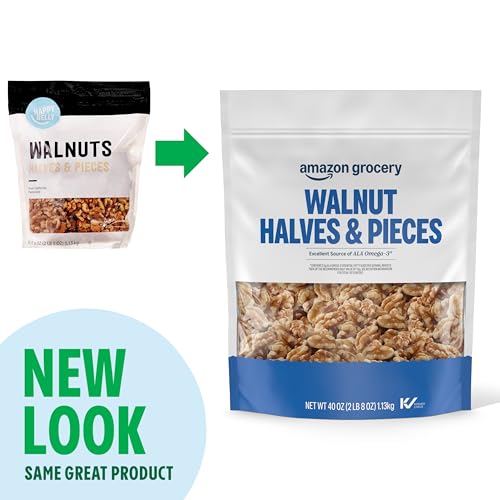 Amazon Grocery, Walnut Halves & Pieces, 40 Oz (Previously Happy Belly, Packaging May Vary) image