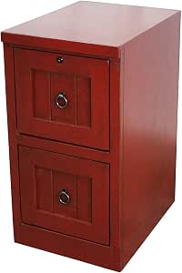 American Heartland 30002CR Rustic 2 Drawer File Cabinet, Caribbean Rum