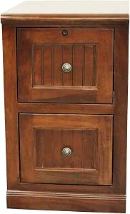 American Heartland 75002HG Poplar 2 Drawer File Cabinet, Havana Gold