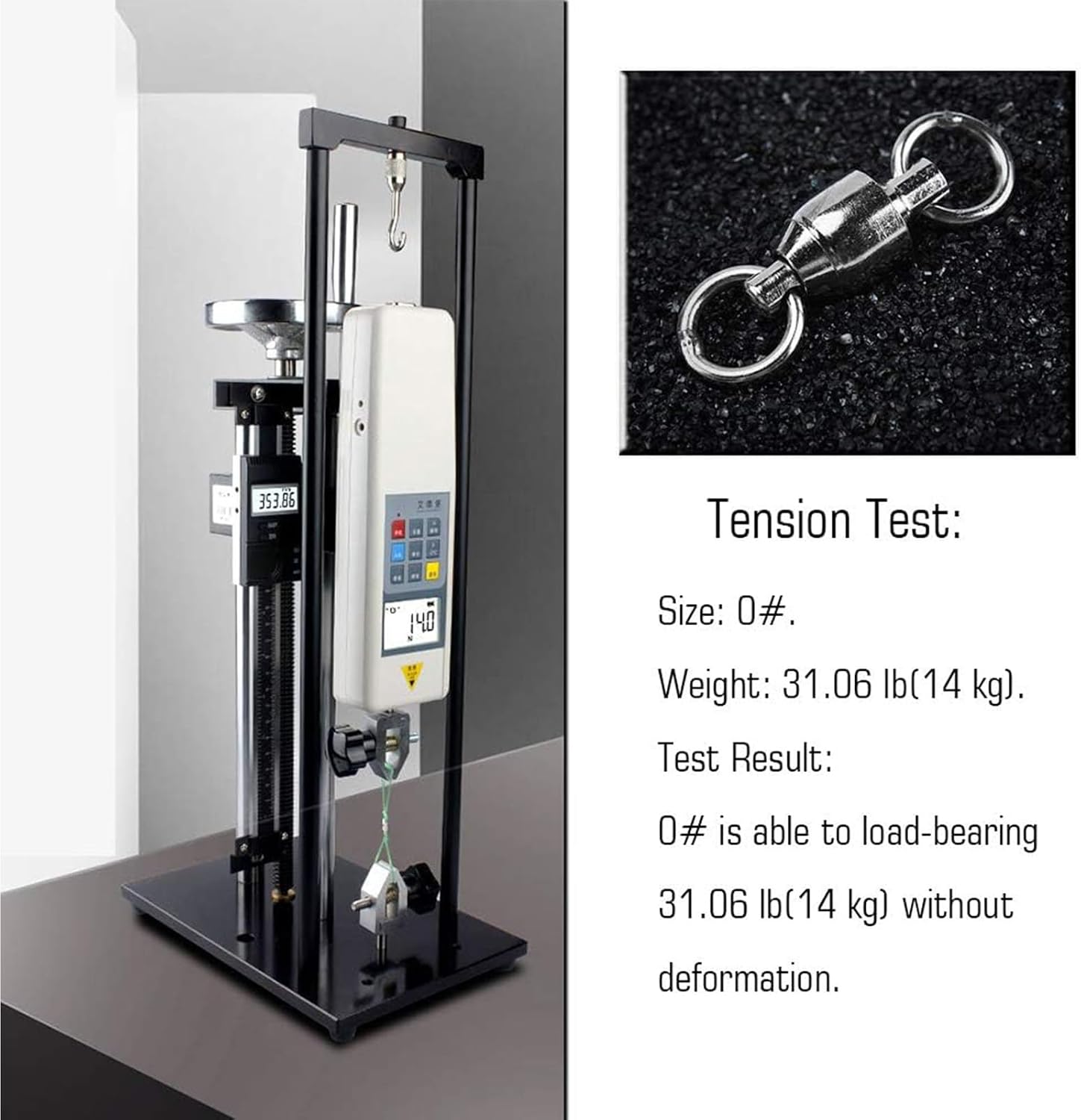AMYSPORTS Ball Bearing Swivels Connector High Strength Stainless Steel Solid Welded Rings... image