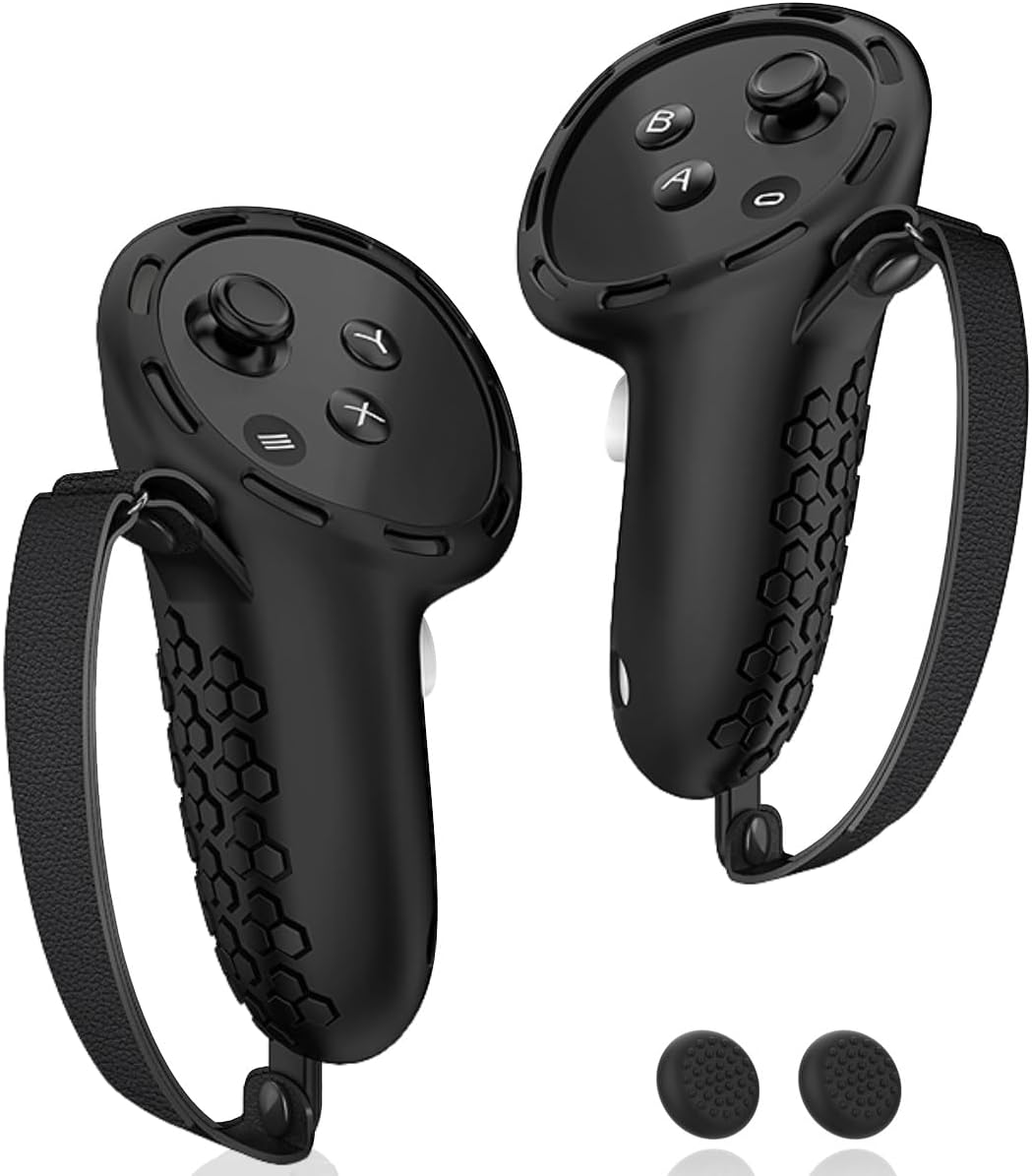 AMZDM Controller Grip for Meta Quest 3S Oculus Quest 3 VR Accessories Grips Cover for VR...