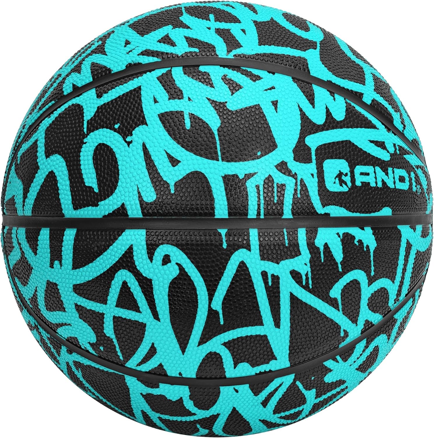 AND1 Fantom Graffiti Rubber Basketball Size 6 (28.5"), Indoor/Outdoor Basketball, Deep...