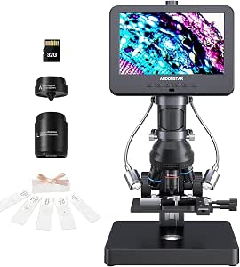 Andonstar AD266S 20X-5000X HDMI Digital Microscope, 5 Lens 2160P UHD Video Record, 7'' LCD...