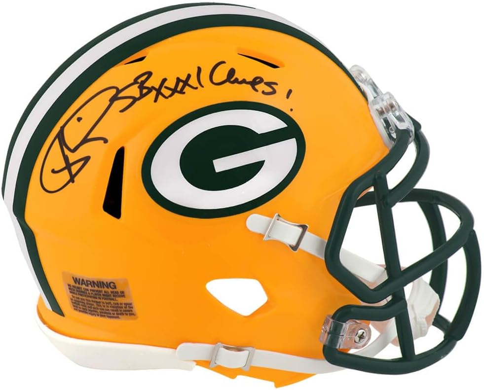 Andre Rison Signed Packers Riddell Speed Mini Helmet w/SB XXXI Champs