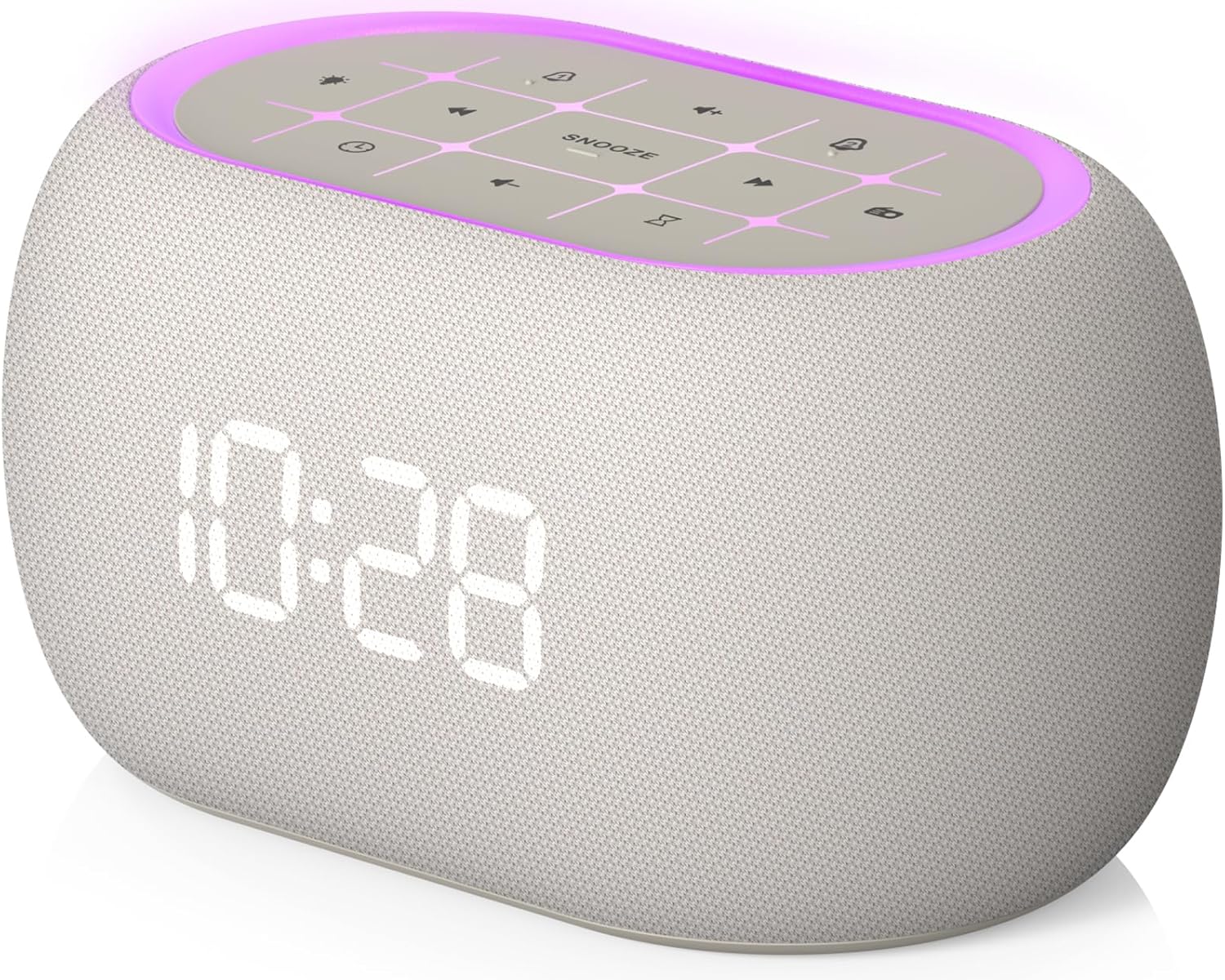 ANJANK Alarm Clock Radio with Dual Alarm for Bedroom, 7-Color Night Light,0-100% Dimmer, 8...