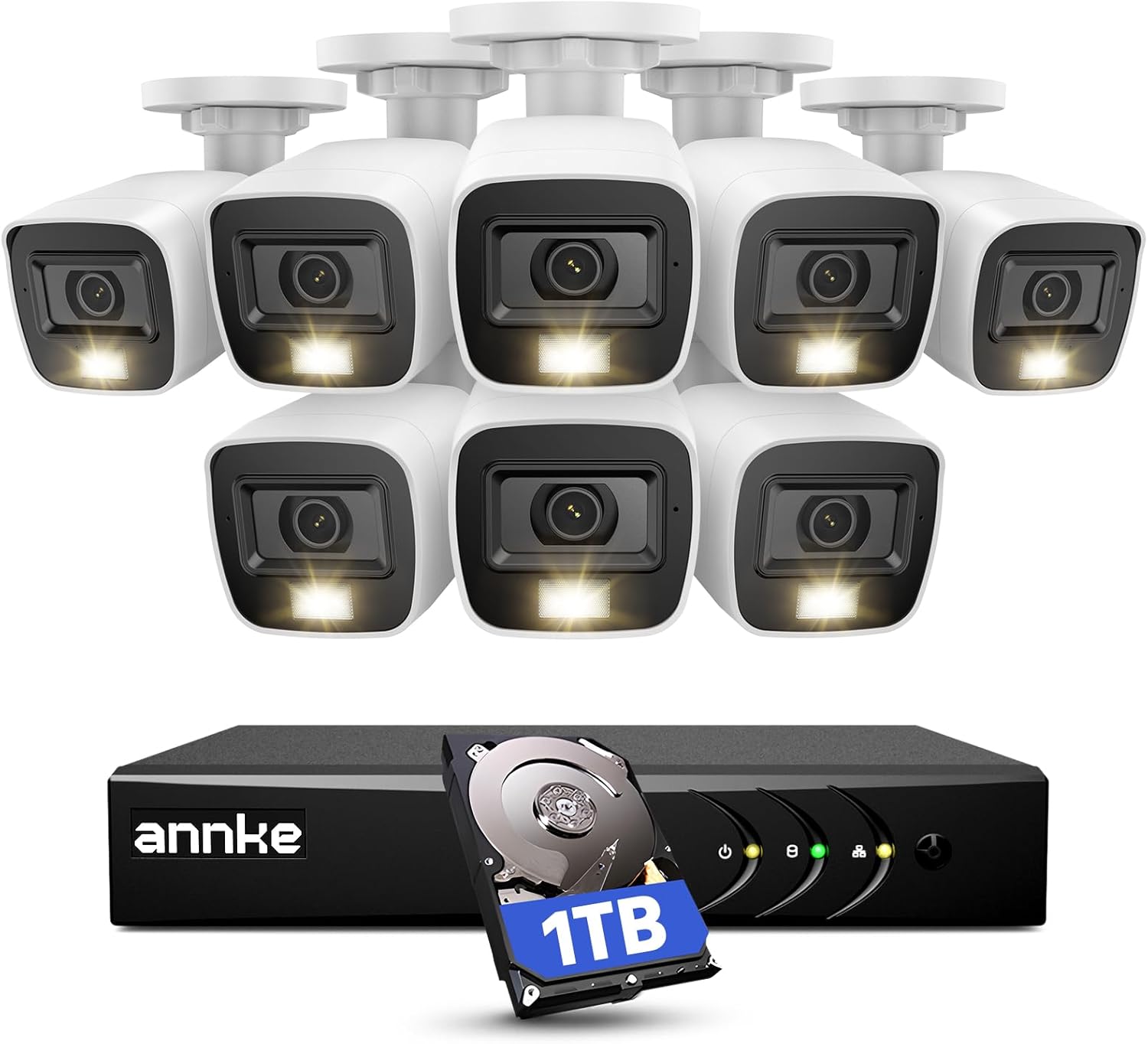 ANNKE 3K Lite Wired Security Camera System with AI Human/Vehicle Detection, H.265+ 8CH...