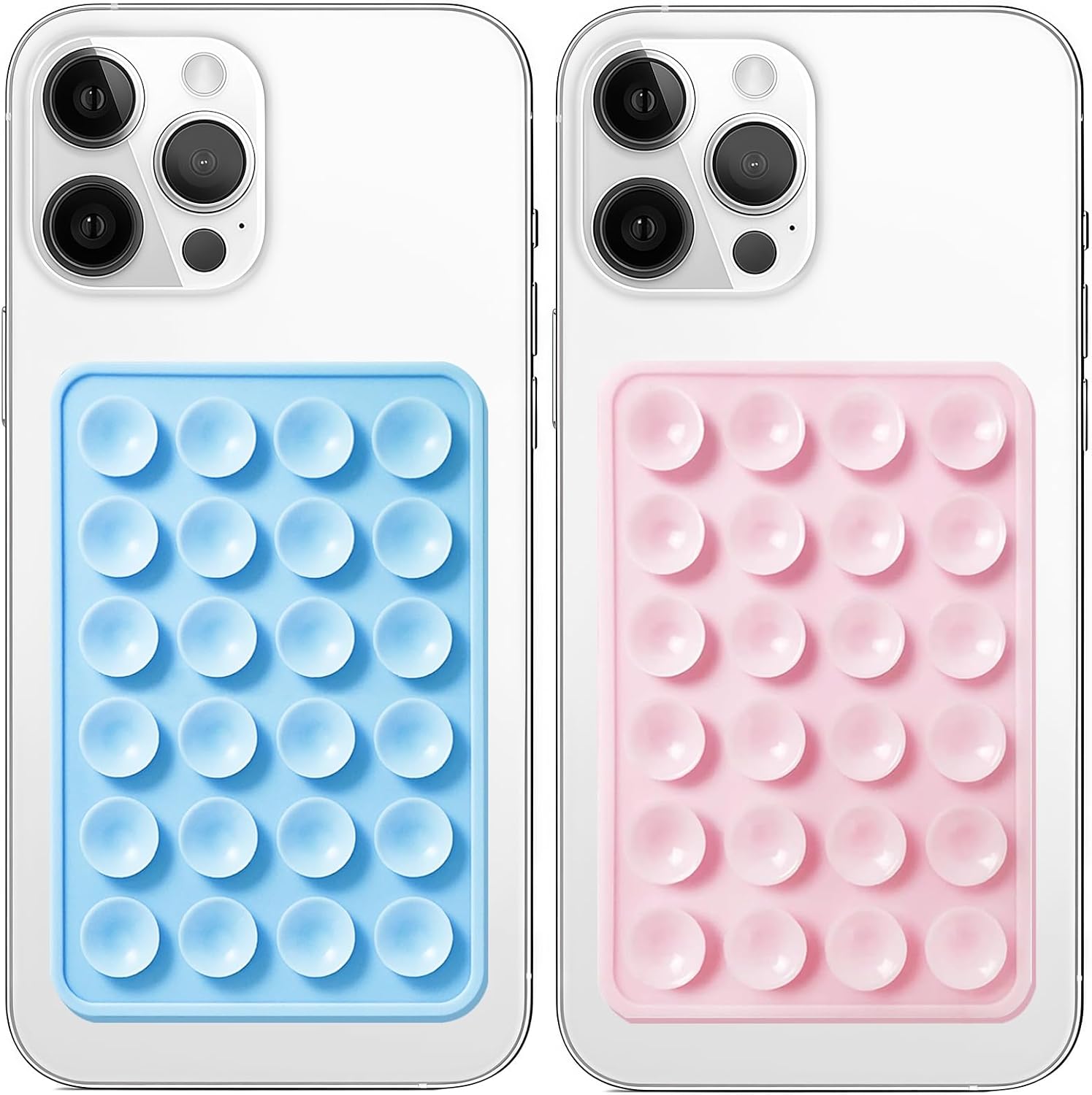 Anteel 2 Pack Silicone Suction Phone Case Mount, Non Slip Sticky Grip for Cellphone, Silicon...