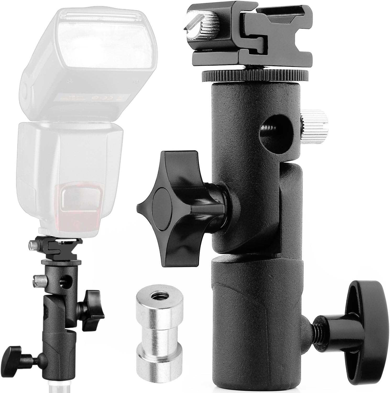 Anwenk Camera Flash Speedlite Mount Swivel Light Stand Bracket with Umbrella Reflector...