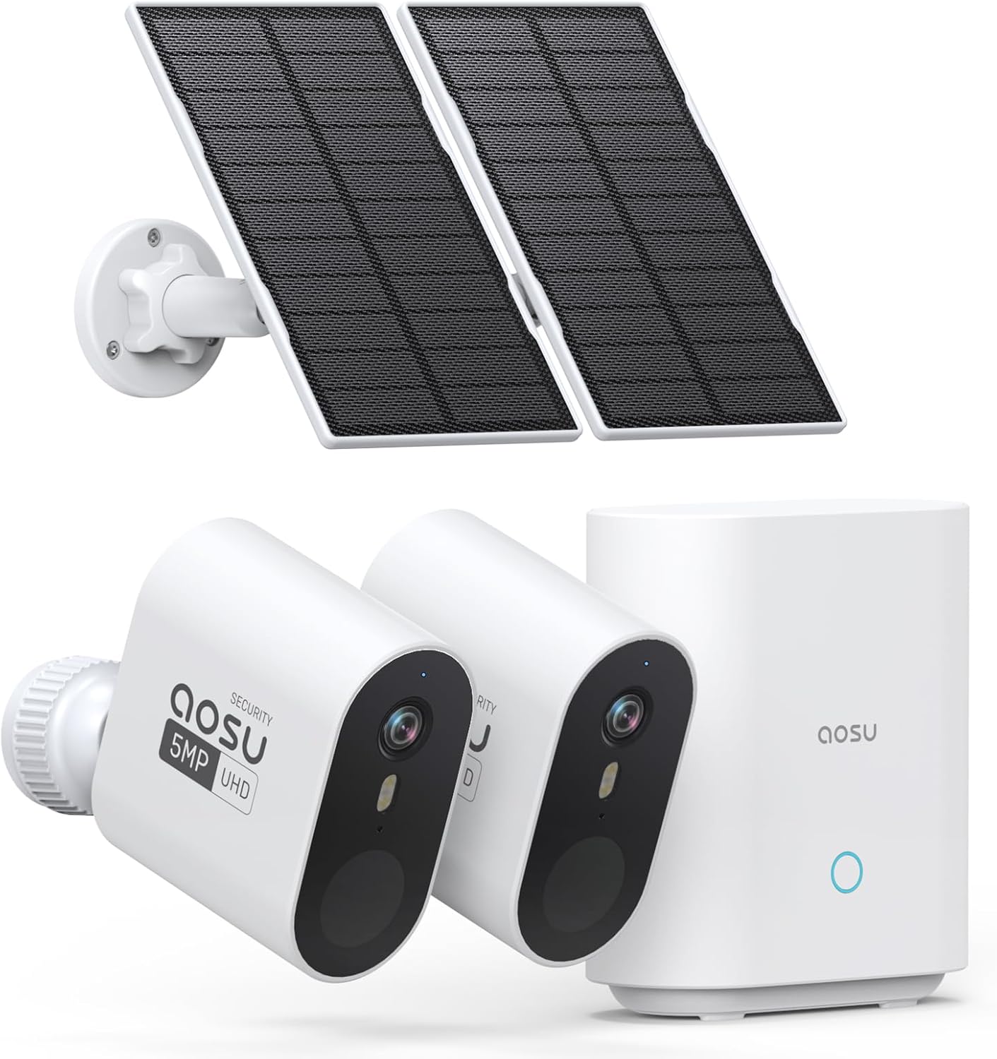 aosu 3K/5MP Solar Security Cameras Wireless Outdoor Home Surveillance System, 166°...