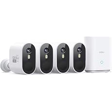 aosu 5MP SolarCam Max System 4-Cam-Kit + 2K Doorbell Camera