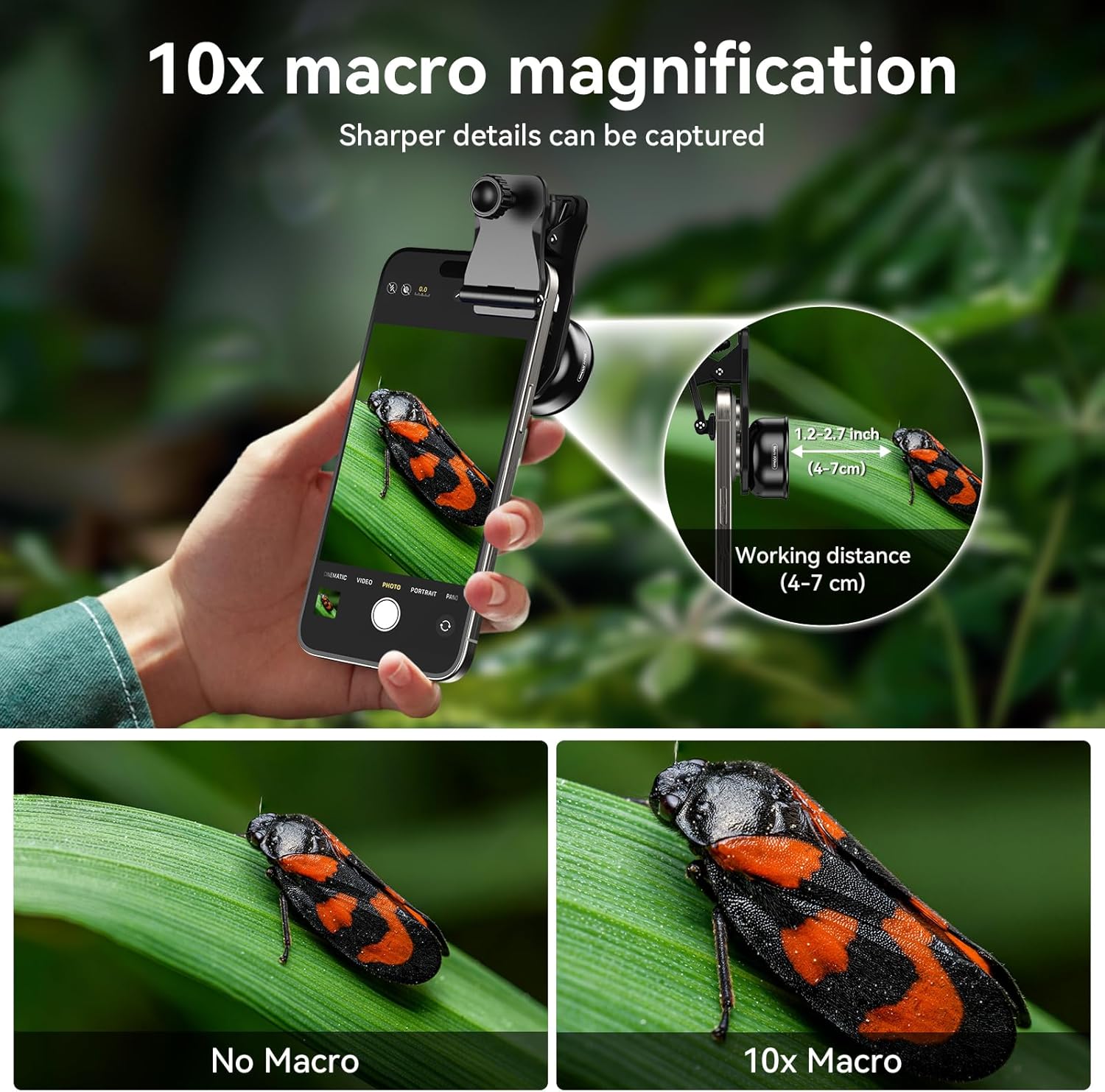 APEXEL Professional Macro Photography Lens for Smartphone, Macro Lenses for iPhone, Samsung... image