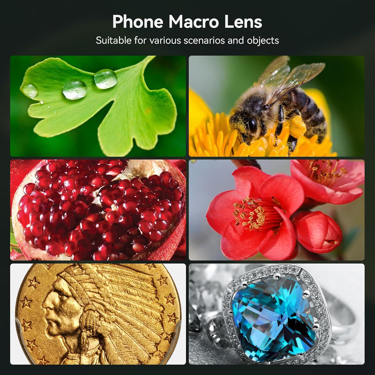 APEXEL Professional Macro Photography Lens for Smartphone, Macro Lenses for iPhone, Samsung... image