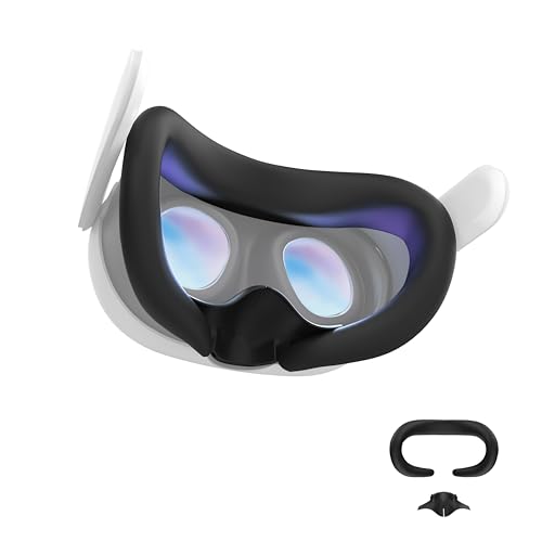 APEXINNO VR Silicone Face Pad Cover for Meta Quest 3 – Sweat Guard, Light Blocker...