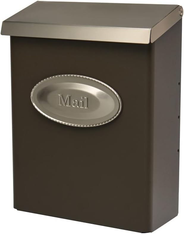 Architectural Mailboxes Designer Galvanized Steel Wall-Mount Mailbox, DVKPBZ0AM, Venetian...