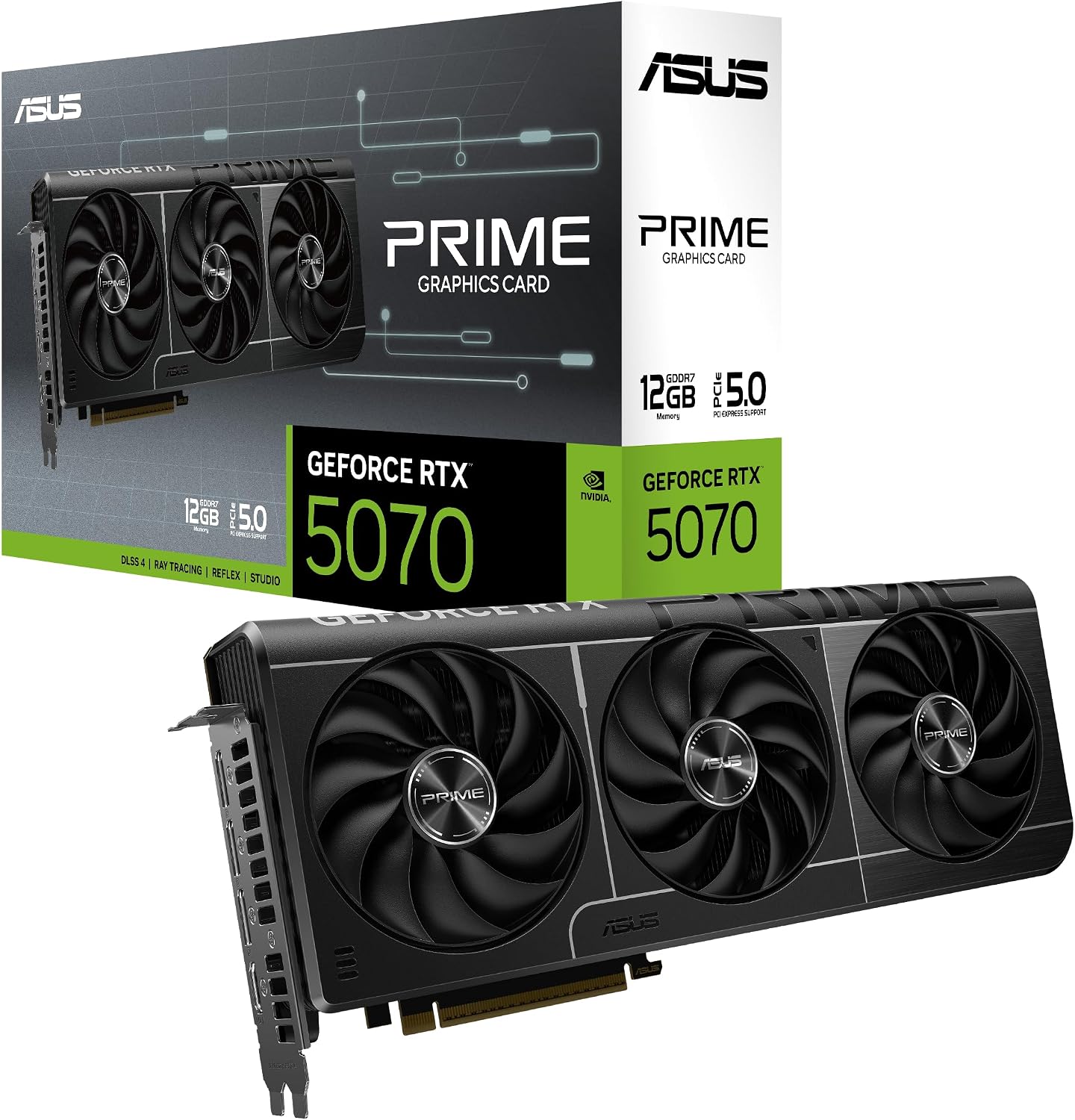 ASUS SFF-Ready Prime NVIDIA GeForce RTX 5070 Graphics Card (PCIe 5.0, 12GB GDDR7, HDMI/DP...