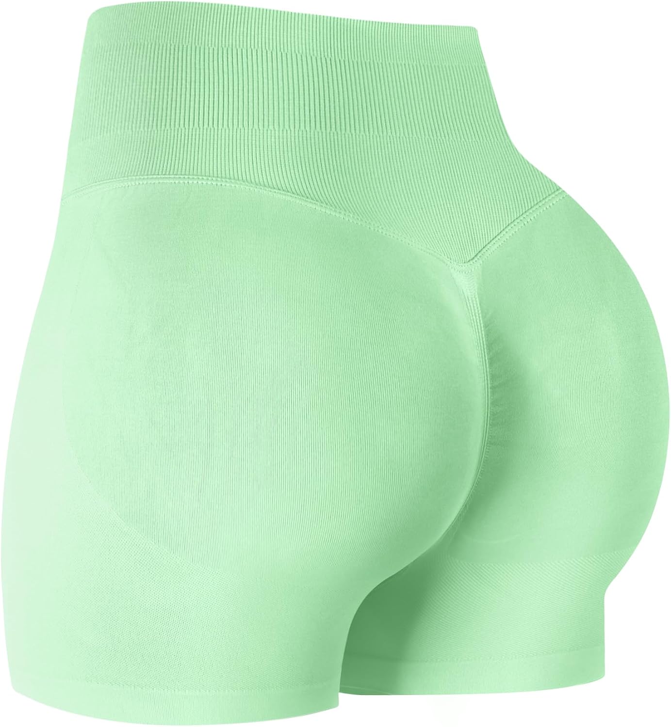 ATHVOTAR Workout Gym Shorts Women, High Waisted Seamless Butt Lifting Scrunch Butt Sports Shorts