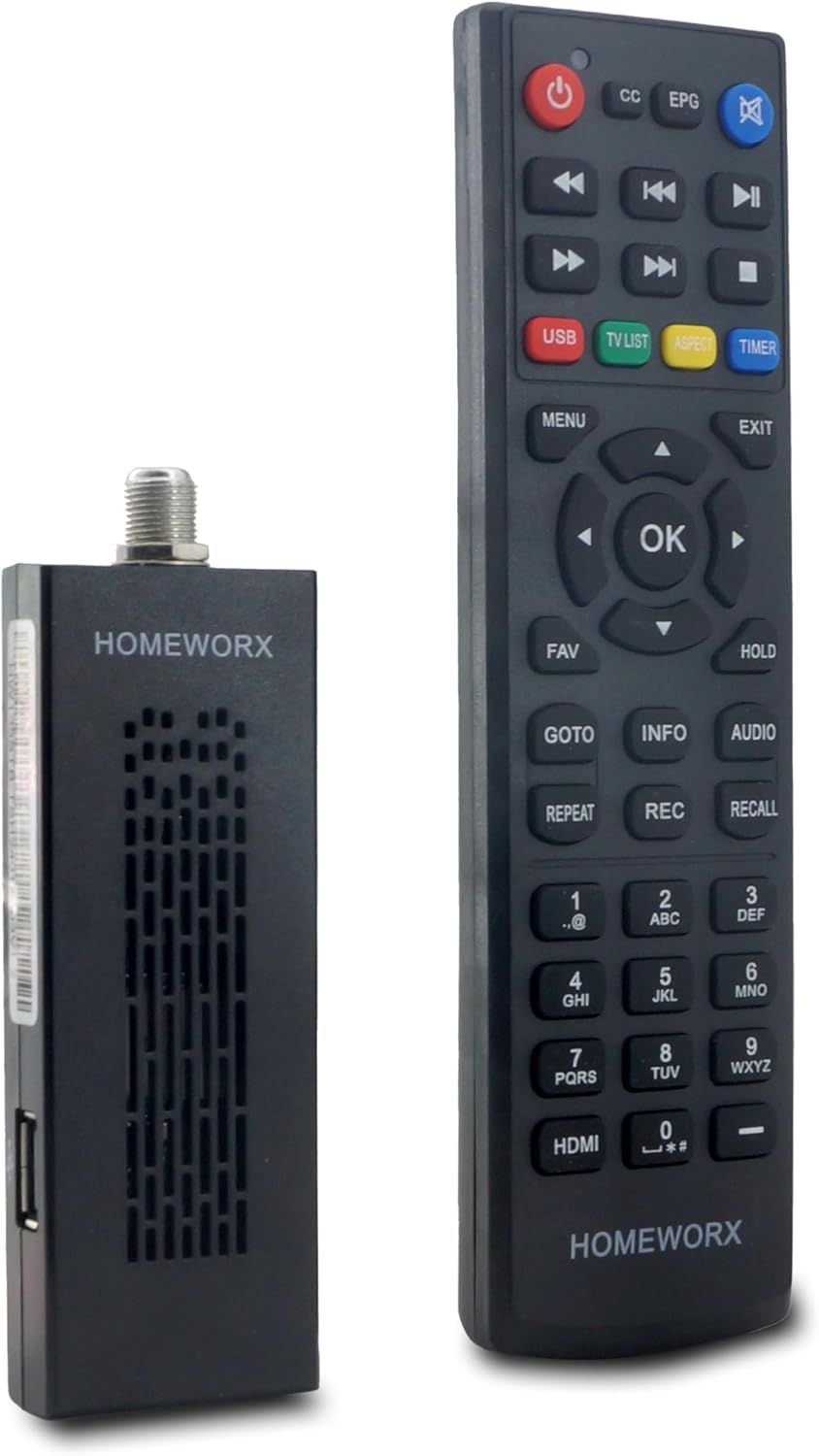 ATSC Digital TV Converter Box Dongle with TV Tuner, TV Recording, USB Multimedia Function...