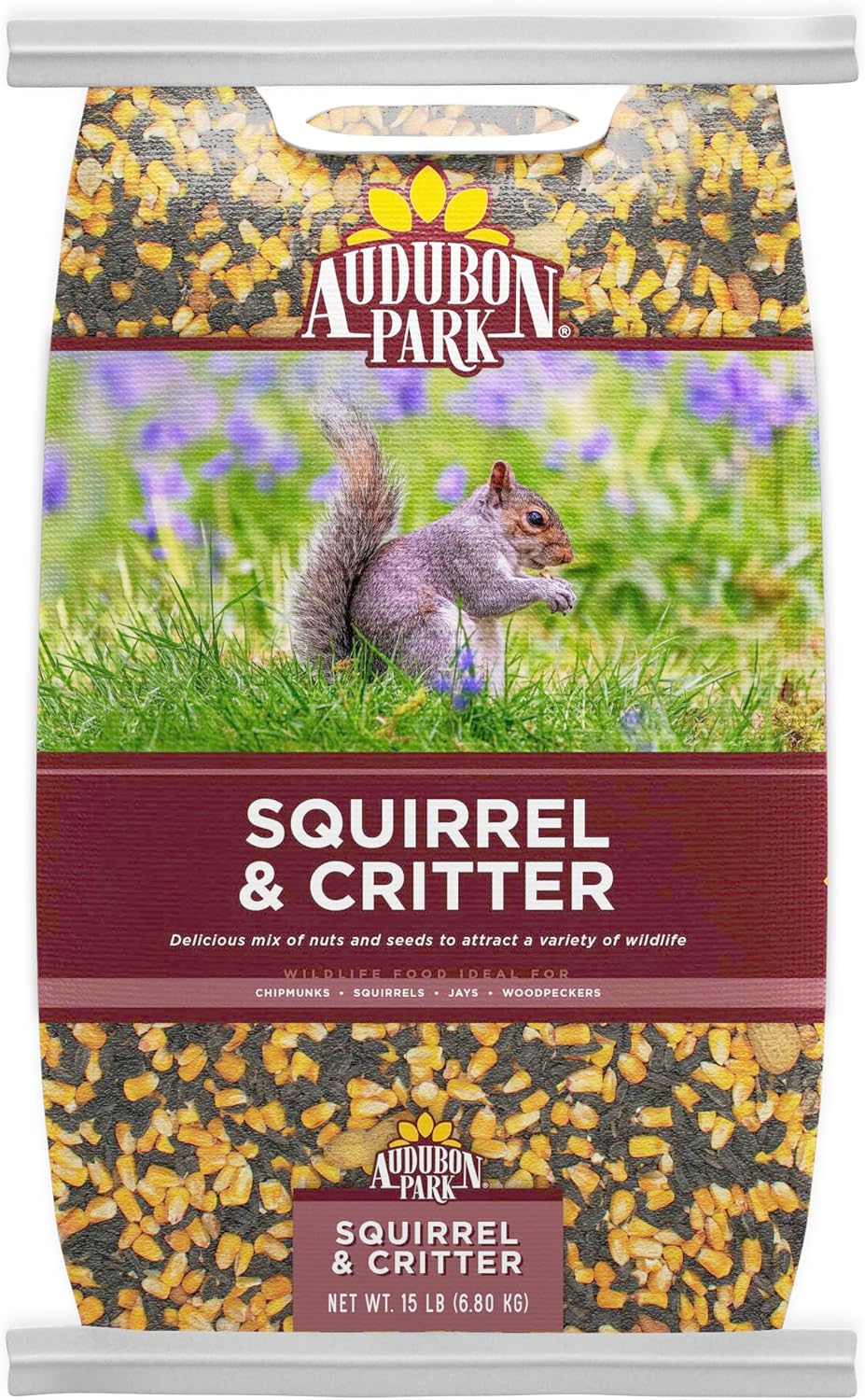 Audubon Park Squirrel & Critter Food, 15-lb. Bag | Corn, sunflower seeds & peanuts for...