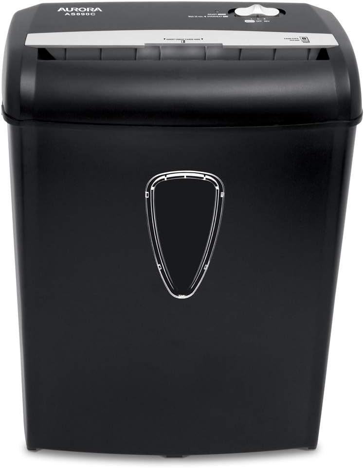 Aurora AS890C 8-Sheet Cross-Cut Paper/Credit Card Shredder with Basket image