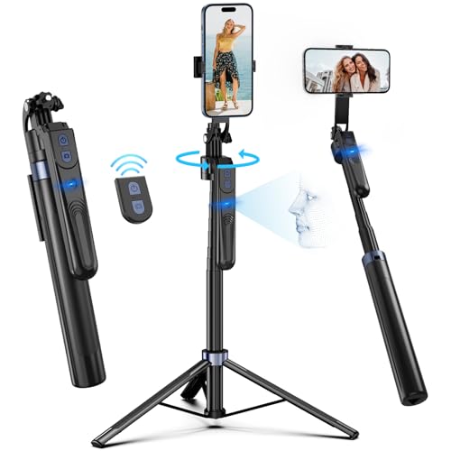 Auto Face Tracking Tripod 360 Rotation with Stand,Android and iPhone Tripod Holder with...
