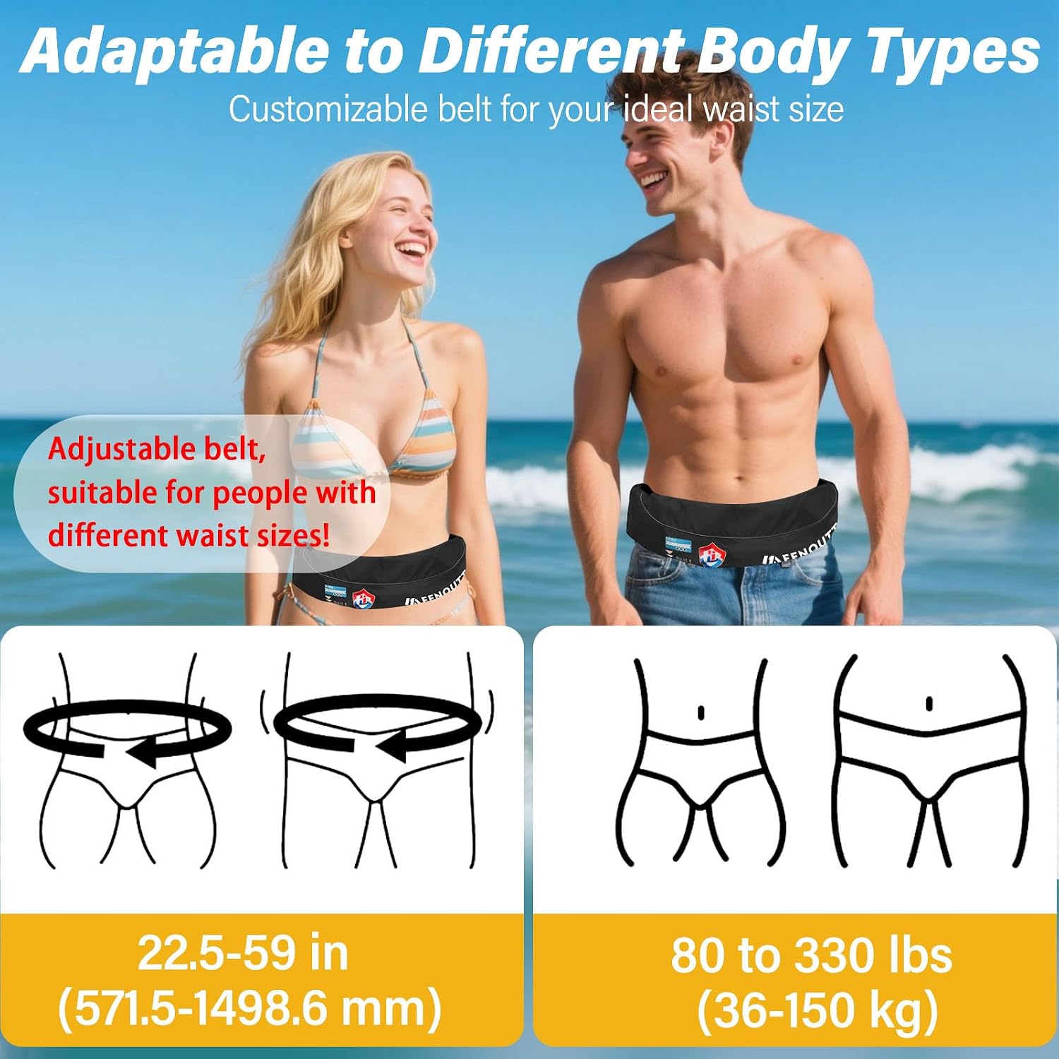 Automatic Inflatable Belt Pack Water Sports Jacket Waist Belt PFD for SUP Paddleboarding... image