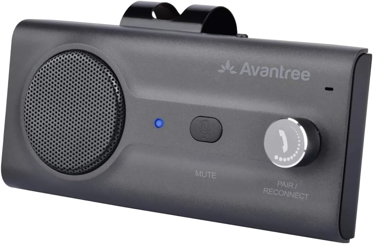 Avantree CK11 - Hands Free Bluetooth 5.0 Car Kit, 3W Speakerphone with Visor Clip, Supports... image