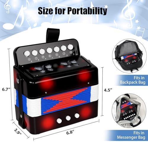 AZEAM Kids Accordion, Toy Accordion for Ages 3 5 9 7 10 12 Child Children Toddlers Beginners... image