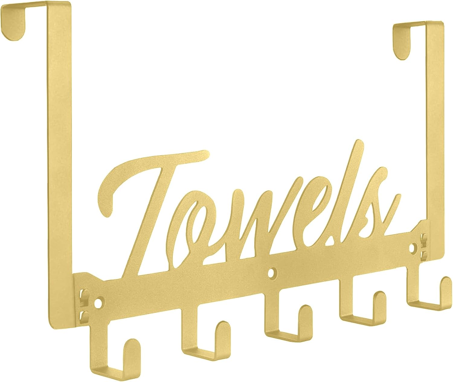 Azmoncy Over The Door Hooks - Heavy Duty Towel Rack with 5 Coat Hooks for Bedroom Kitchen...