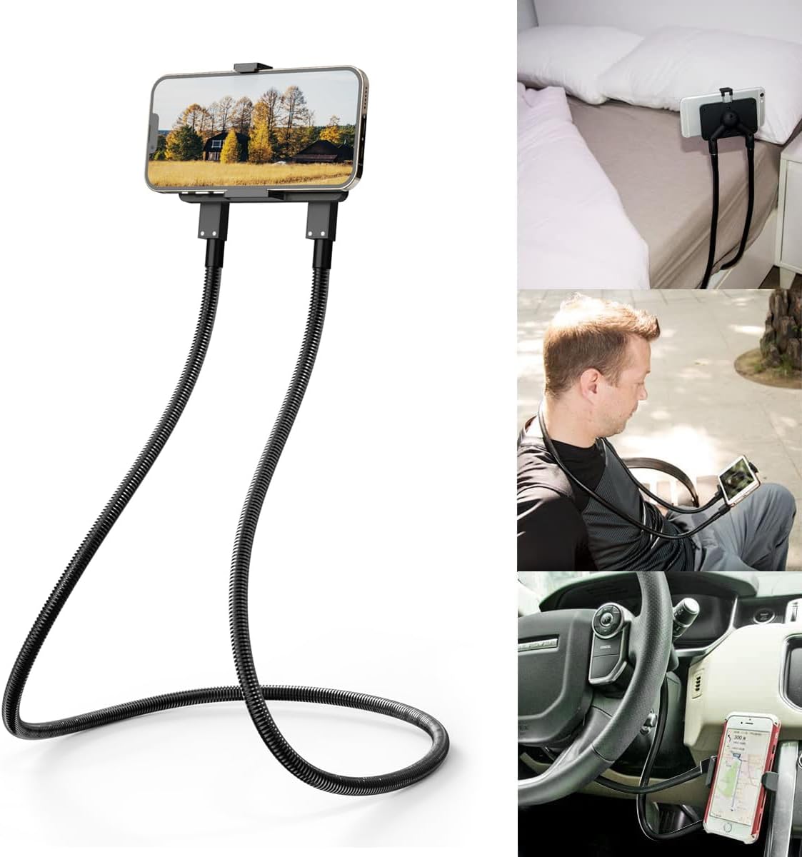 B-Land Cell Phone Holder, Universal Mobile Phone Stand, Lazy Bracket, DIY Flexible Mount...