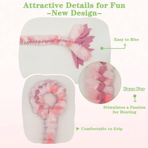 Baba&Nana Braided Fleece Dog Tug Toy, Assorted Colors Dog Rope Toy, Interactive Tug of War... image