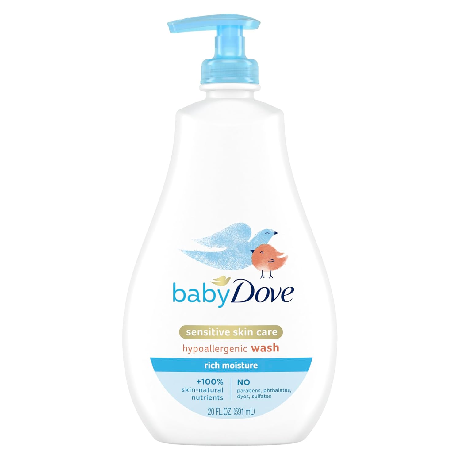Baby Dove Sensitive Skin Care Baby Wash For Baby Bath Time Rich Moisture Tear-Free and...