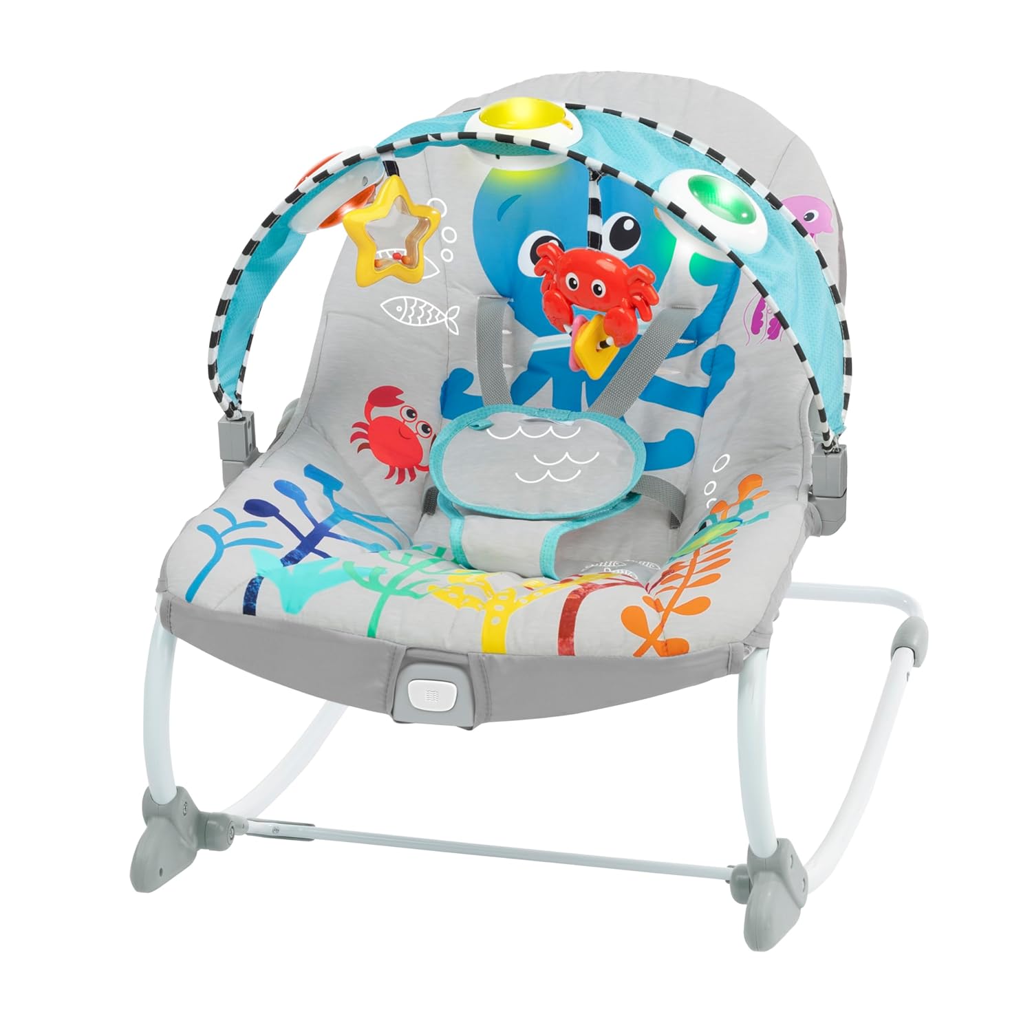 Baby Einstein Ocean Explorers Kick to It Opus Musical Infant to Toddler Rocker, Baby Chair...