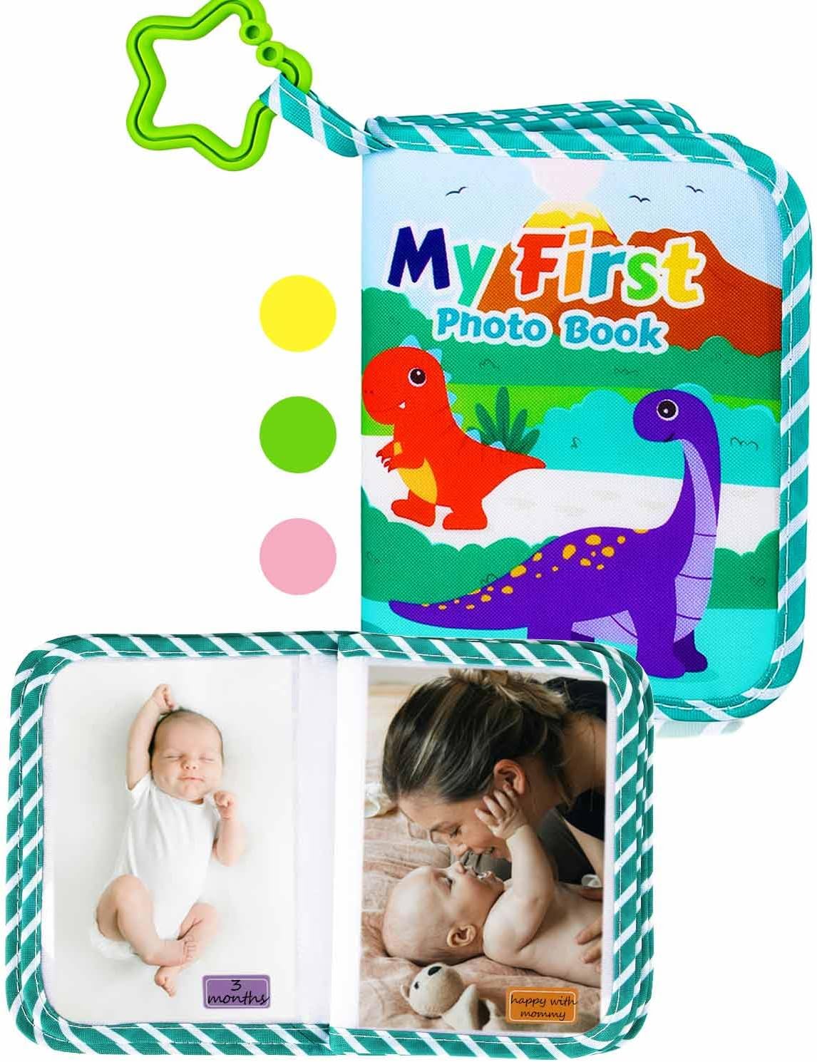 Baby Photo Album – My First Photo Album for Baby with Soft Fabric Cover – Baby Memory...