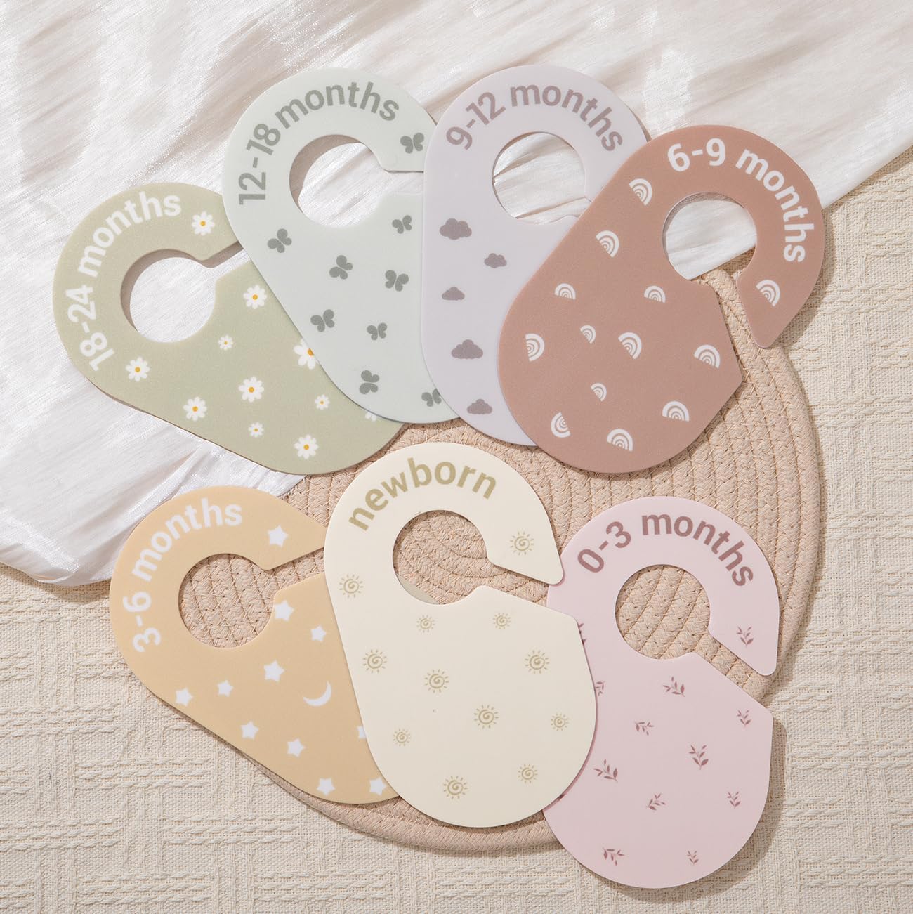 Baby Size Clothes Dividers for Closet: Nursery Hanger Month Dividers for Clothing Organizer...