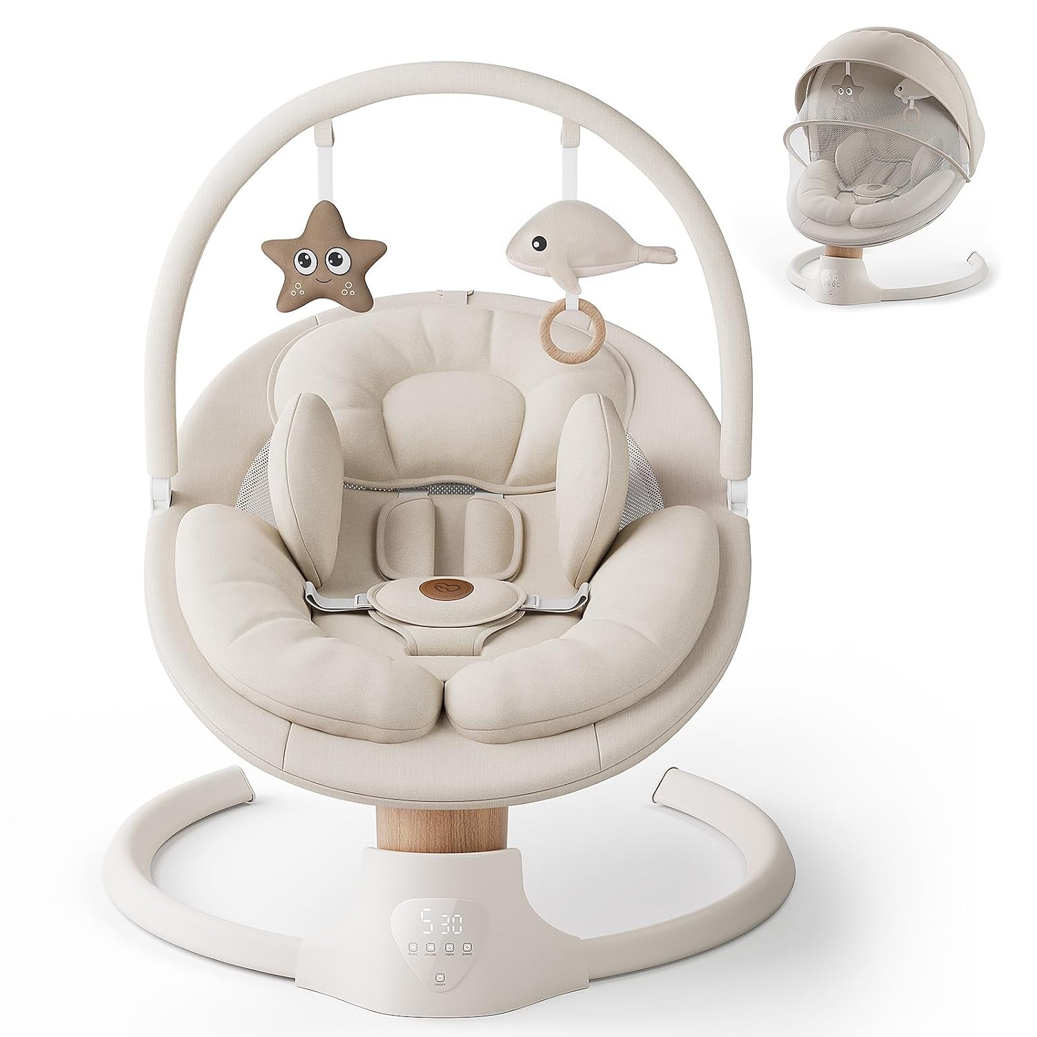 Baby Swings for Infants, FasonBaby Electric Baby Swing with 10 Preset Melodies, 5 Speeds...