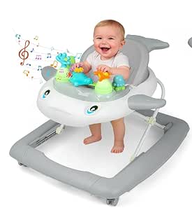 Baby Walker with Wheels, Foldable Baby Walker, Activity Walker for Baby Boy and Girl 6-18...