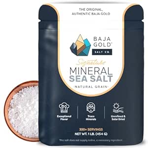 Baja Gold Signature Mineral Sea Salt - Recommended by Gary Brecka - Organic Natural Grain...