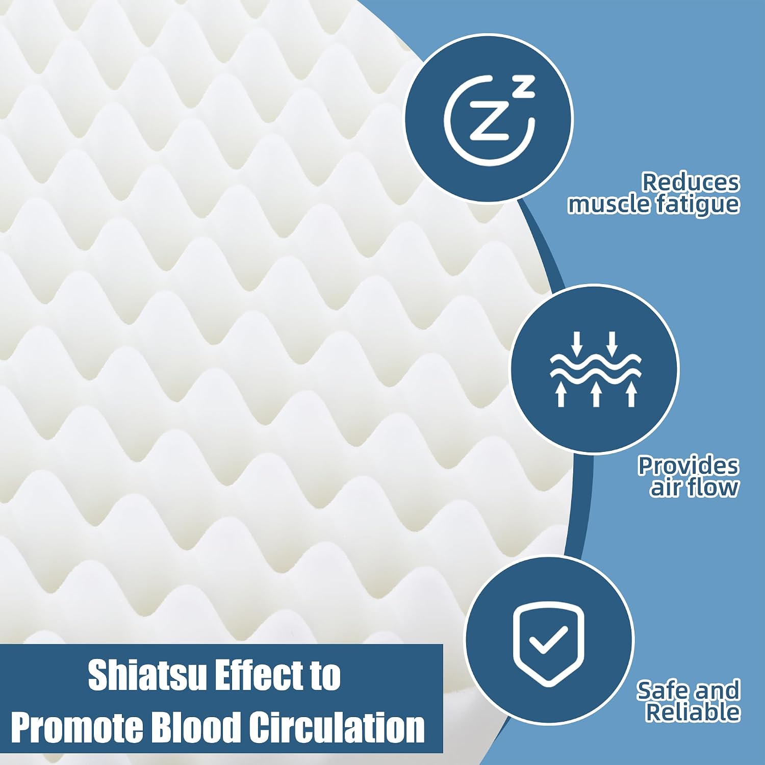 BALAPET Recliner Cushions for Long Sitting, Egg Crate Foam Recliner Cushion for Elderly... image