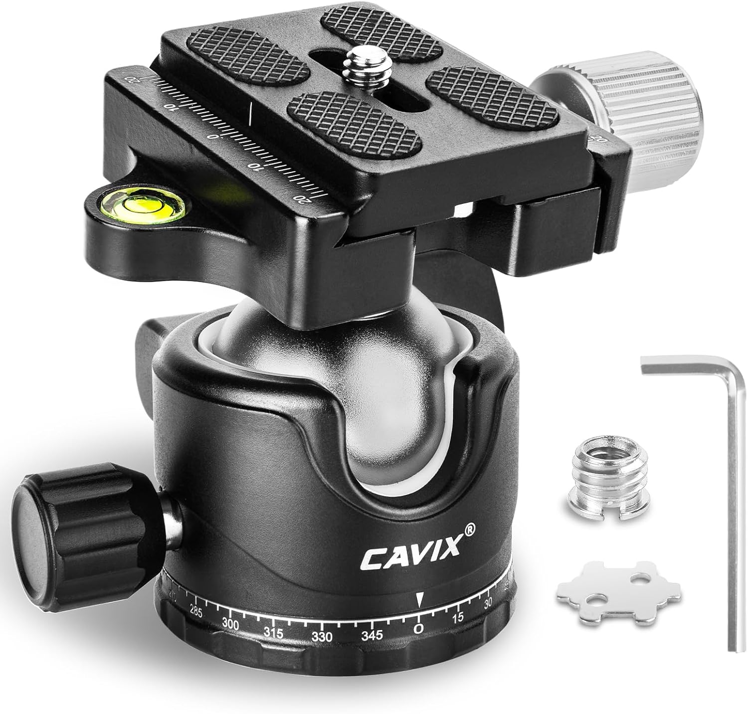 Ball Head Mount, CAVIX 36mm Ball Head Camera Tripod Head with 1/4“ Arca Swiss Quick...