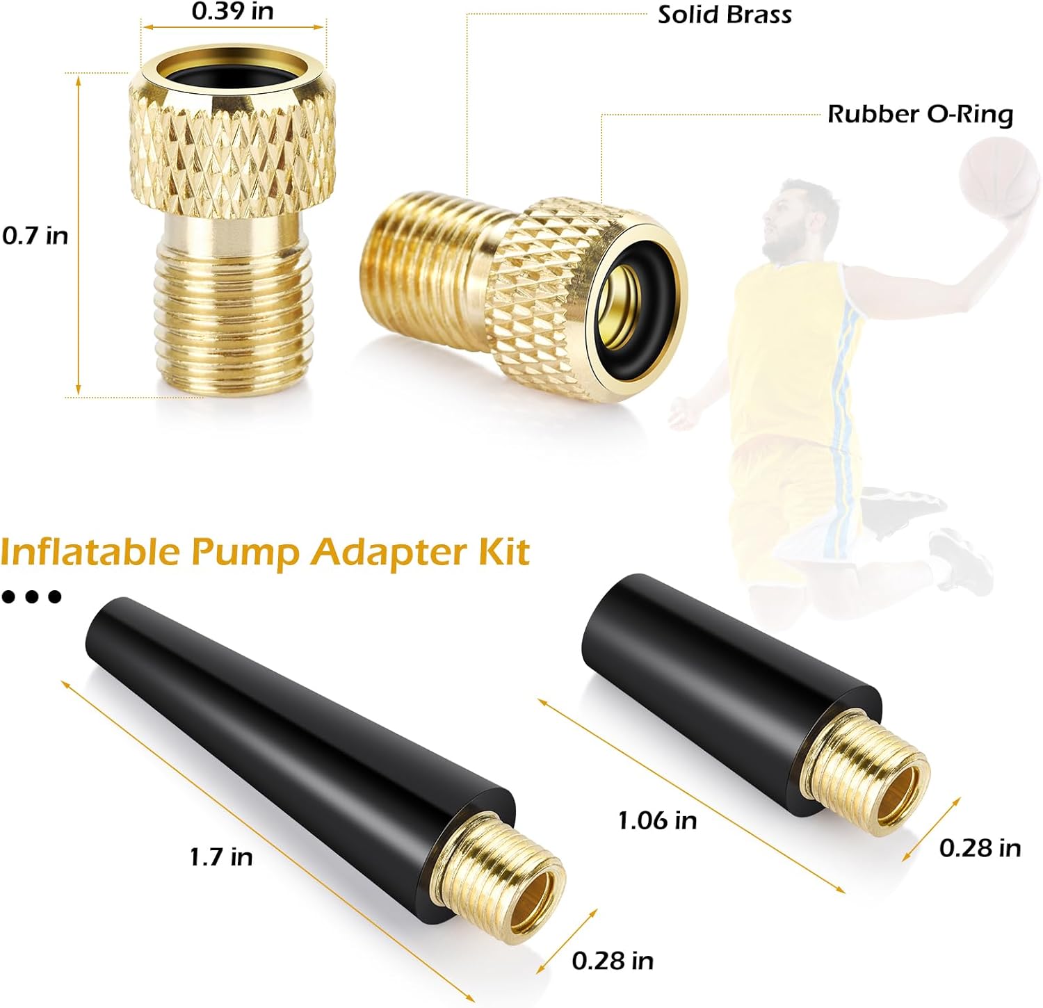 Ball Pump Needles, Unbreakable Air Pump Needles Compatible with Hand and Electric Pump... image