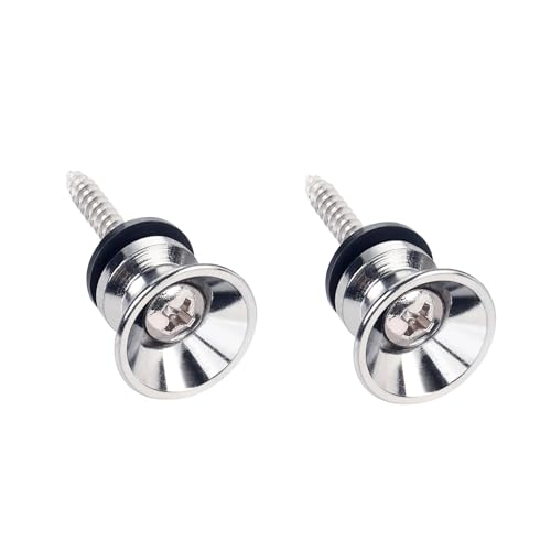 Banworks Guitar Strap Buttons Metal End Pins with Mounting Screws for Acoustic/Electric...