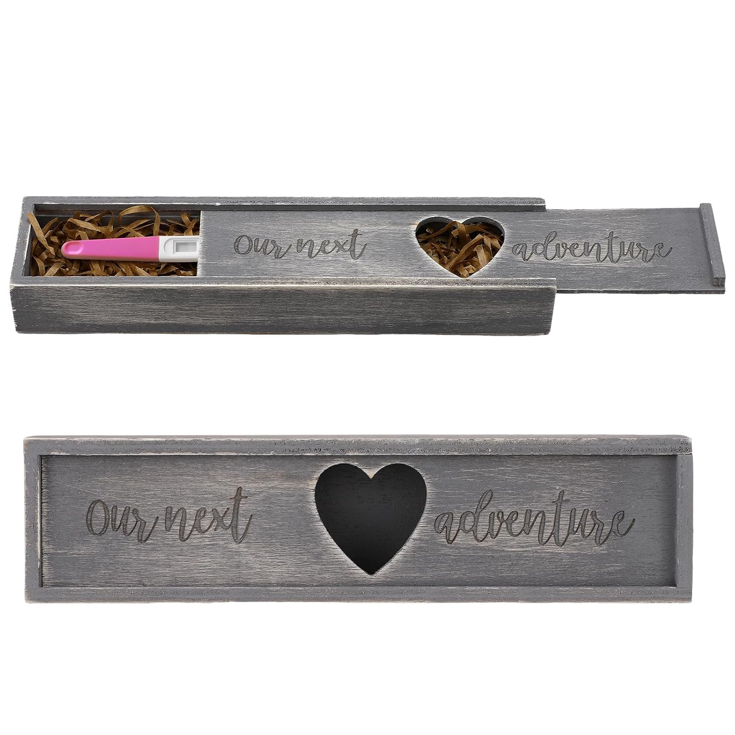Barydat Pregnancy Test Gifts Box Keepsake Box Pregnancy Announcement for Husband Wooden Baby...