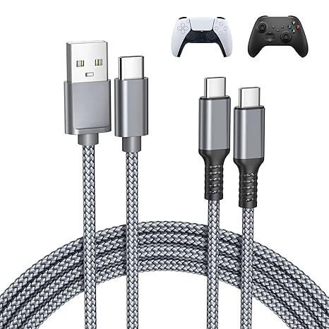 Basesailor Charger Cord for PS5/PS5 Pro Controller,Xbox Series X/S,USB A to Type C Charging...