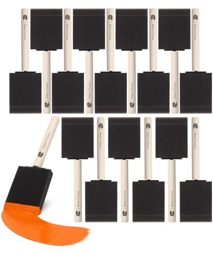 Bates- Foam Paint Brushes, 2 Inch, 16 Pack, Wooden Handle, Sponge Brushes for Painting... image
